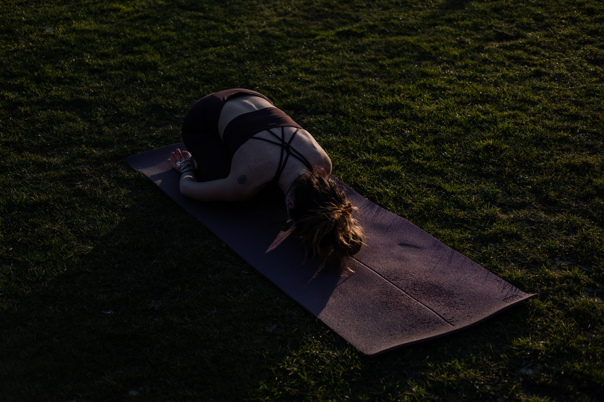 Yin yoga stretch